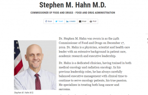Senate Approves Dr. Stephen Hahn as New FDA Commissioner