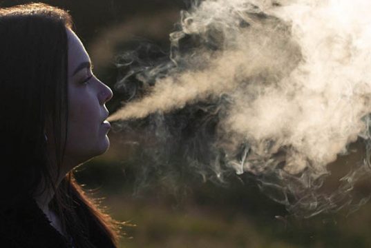 Woman vaping