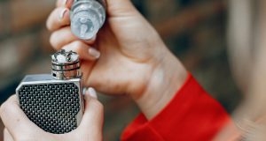 Girl filling her e-cig