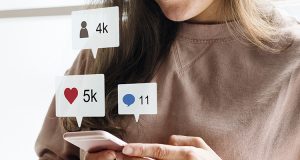 Girl on social media