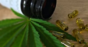 cannabis leaf and medecines