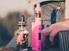 pink e-cig and e-liquid