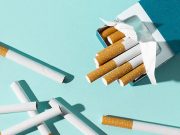 cigarettes on a blue background