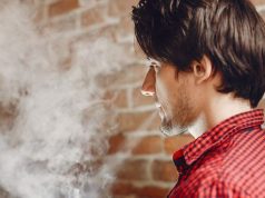 man vaping