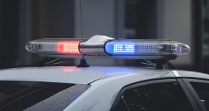 police car red and blue lights