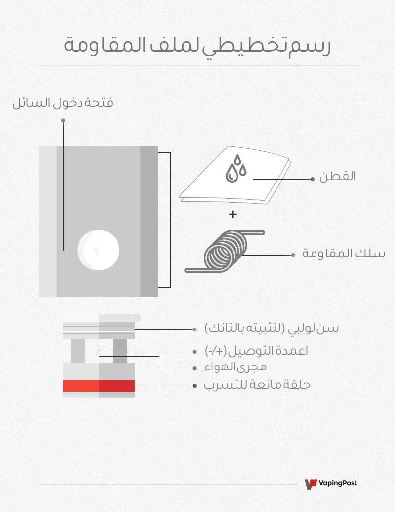 رسم تخطيطي يوضح ما هو الكويل في الفيب