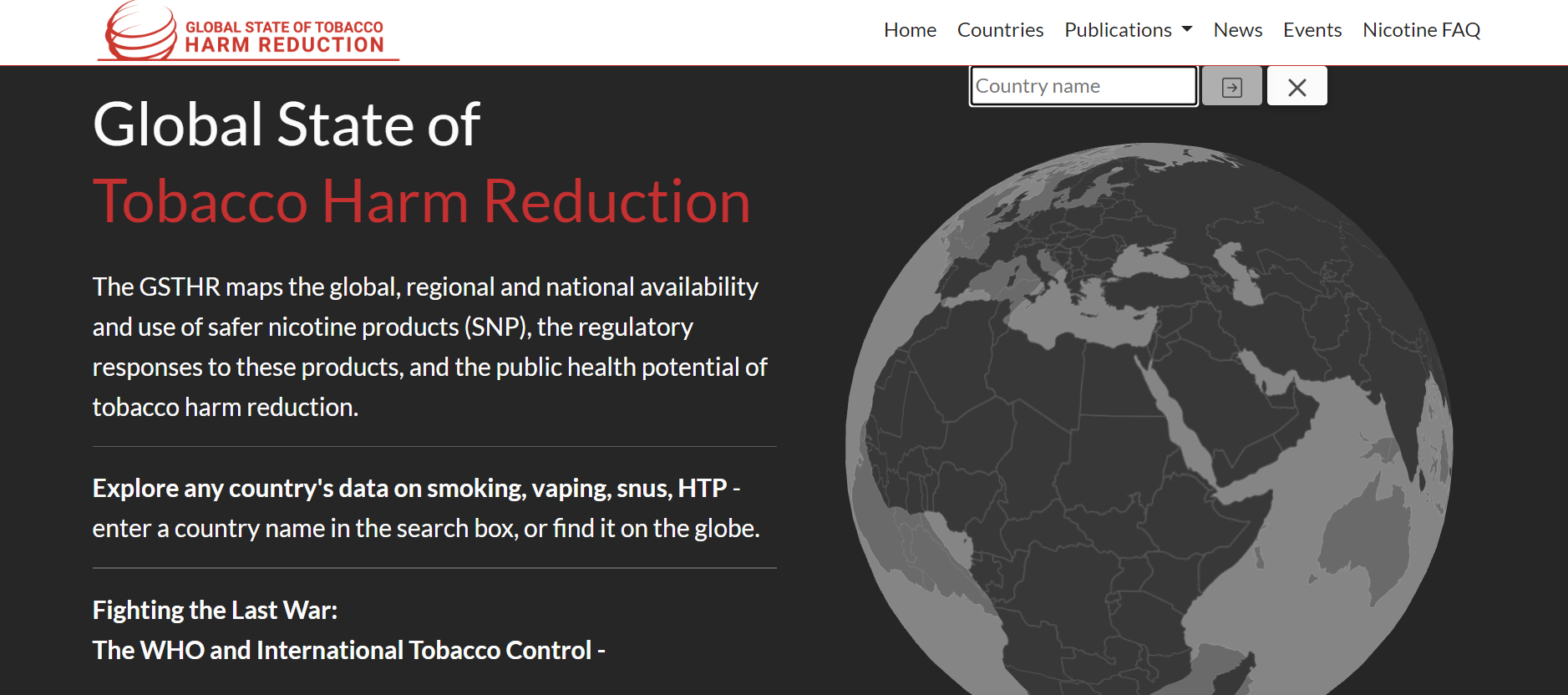 global state of tobacco harm reduction GSTHR Report Discusses The Benefits of Tobacco Harm Reduction For  Homelessness